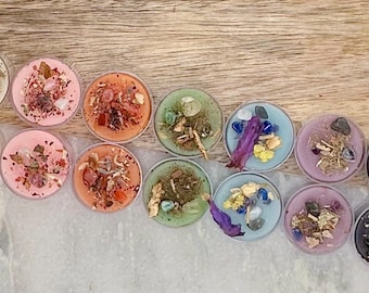 Set of 2 spelled tea light candles- cleansing, self love, energy/vitality, success/money, dreaming, astral communication, protection