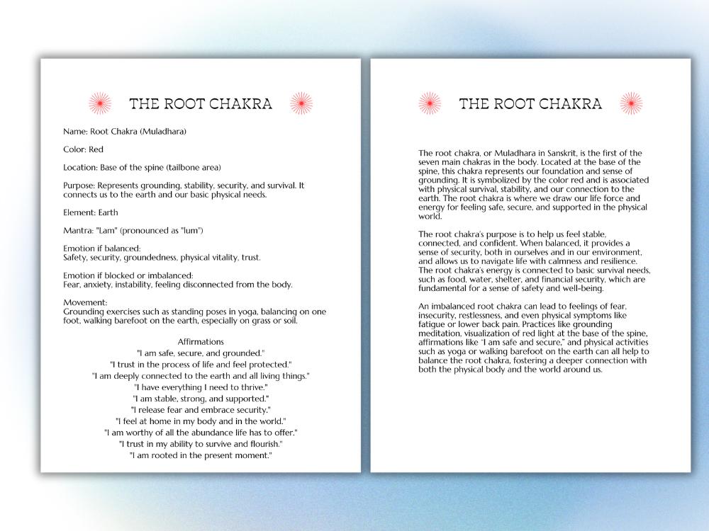 Chakra Balancing Script Chakra Workbook & Meditation Scripts | 7 Chakras Guide for Yoga ...