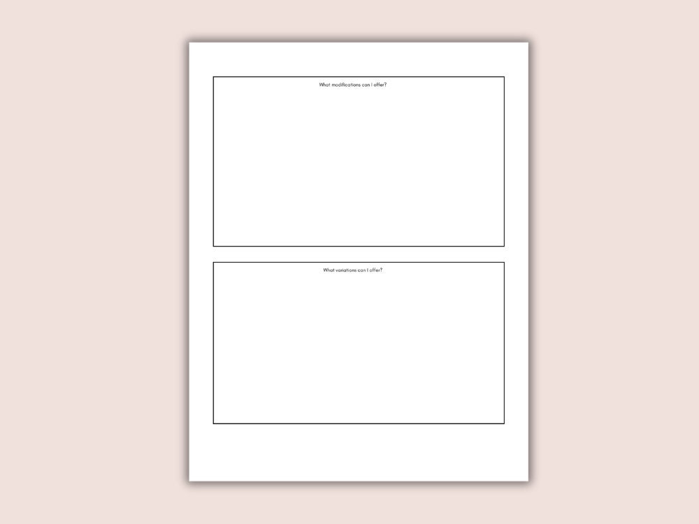Yoga Class Planner | Printable Sequencing Template (PDF) - Etsy