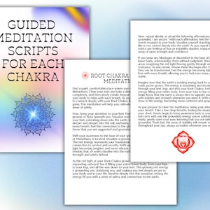 Chakra Balancing Script Chakra Workbook & Meditation Scripts | 7 Chakras Guide for Yoga ...