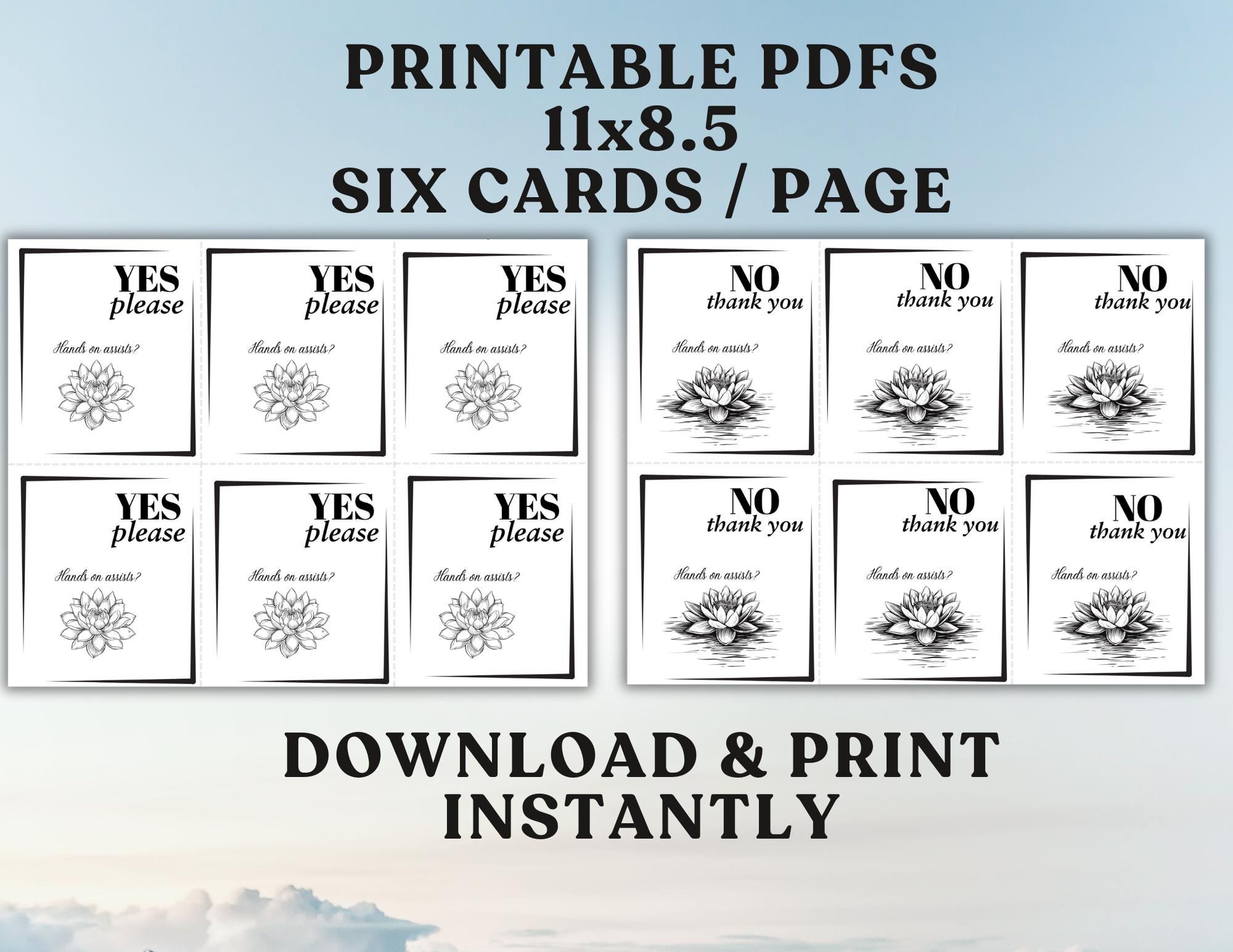 Permission Card Example Yoga Consent Cards | Hands-on Assist Permission Cards for Yoga Teachers ...
