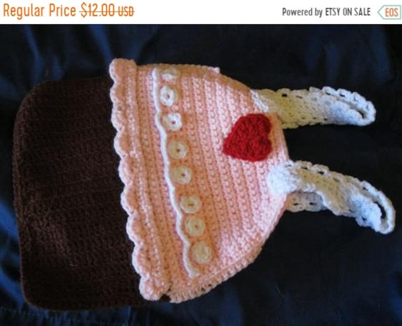 ChristmasSale Hand Crocheted Cupcake Christmas Present Gift Tote Overnight Bag Book Bag Purse Halloween Treat Bag Stocking Stuffer Birthday