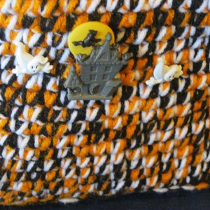 Halloween Crocheted Treat Bag Tote Decorative Basket Thanksgiving Ready to Ship