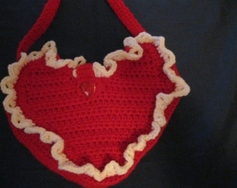 Darling Little Heart Purse Bag Tote for Little Girl Valentines Day Birthday Ready to Ship