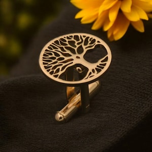 Tree of Life Cufflinks, Groomsmen Cufflinks, Gift for Him, Silver Cufflinks, Tree of Life, Tree Cufflinks, Mens Cufflinks