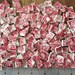 216 Vintage Red 'Strawberry Fair' Johnson Bros Red Transferware 1/2" China Mosaic Tiles