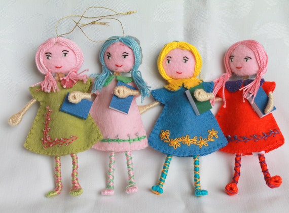 handmade felt dolls
