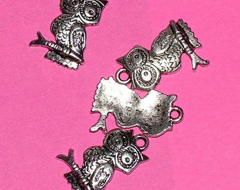 Cute Owl Charms lot of 6