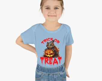 Trick or Treat w/ Baby Lizard | Baby Lizard | Halloween | Infant Baby Rib Bodysuit