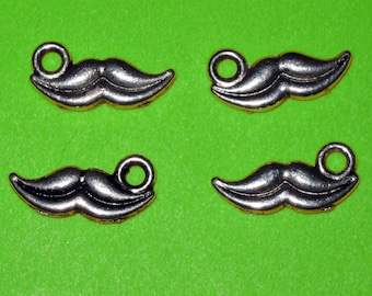 Mustache Charm Lot of 10