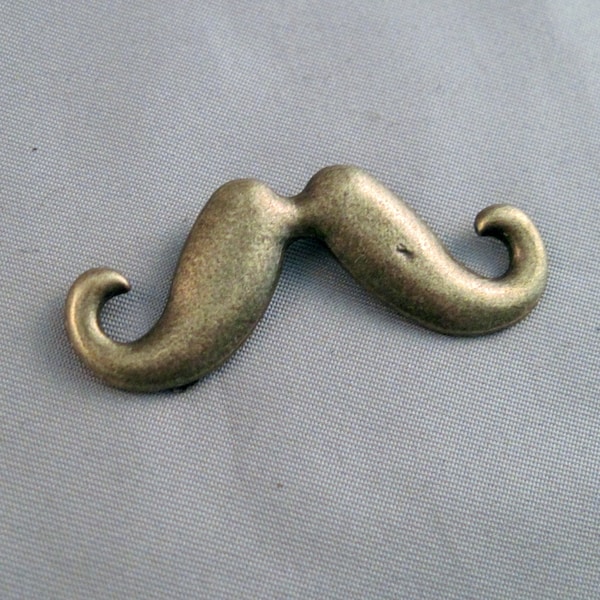 Bronze Mustache Pendant lot of 2