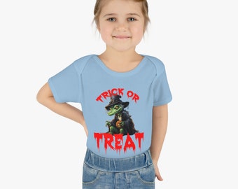 Trick or Treat w/ Baby Alligator | Baby Alligator | Halloween | Infant Baby Rib Bodysuit