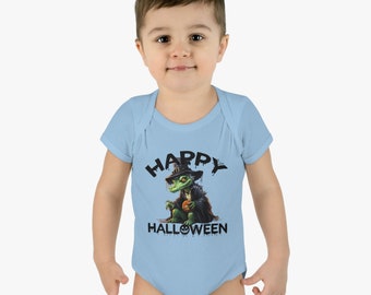 Happy Halloween w/ Baby  Lizard | Baby Lizard | Halloween | Infant Baby Rib Bodysuit