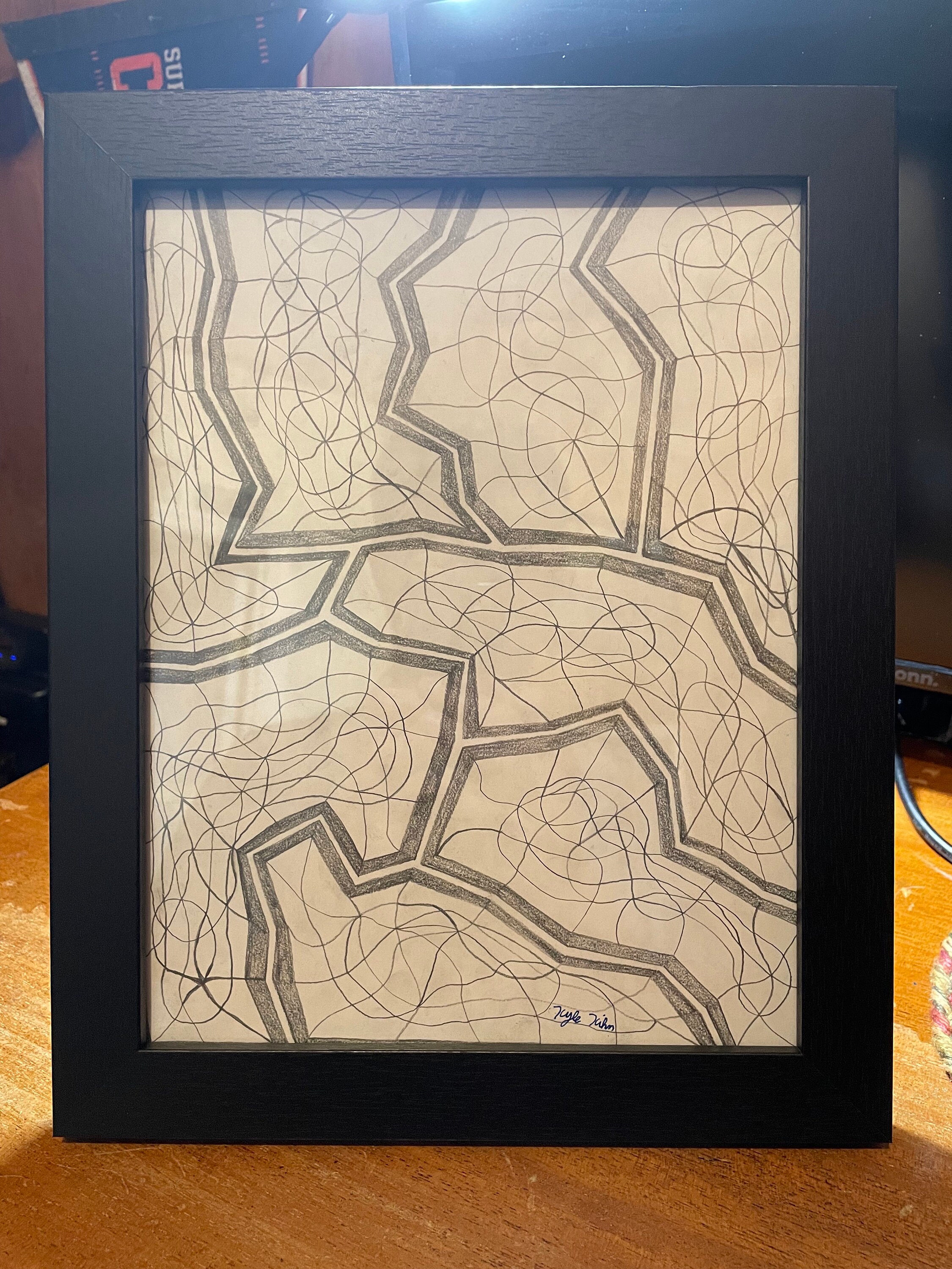 Custom Graphite Geometric Art - Framed and Unique - Etsy
