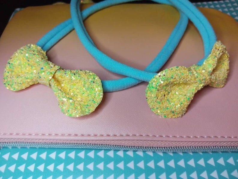 Small Yellow Glitter headband