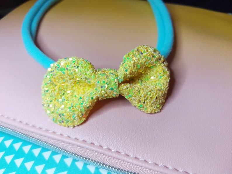 Small Yellow Glitter headband