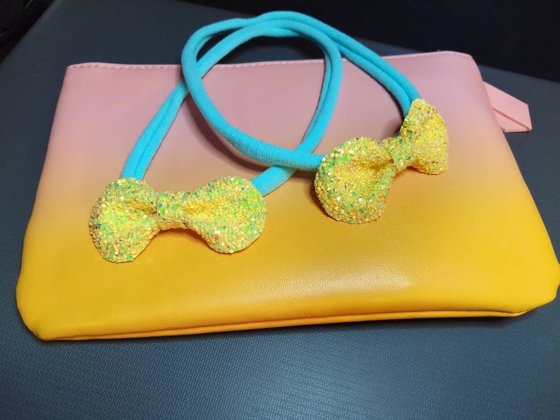 Small Yellow Glitter headband