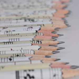 Hand wrapped Music Sheet Pencils image 7