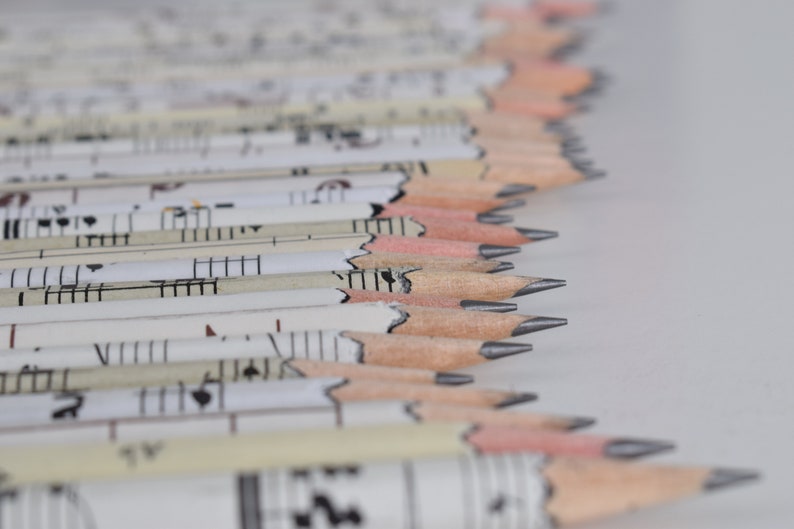 Hand wrapped Music Sheet Pencils image 7