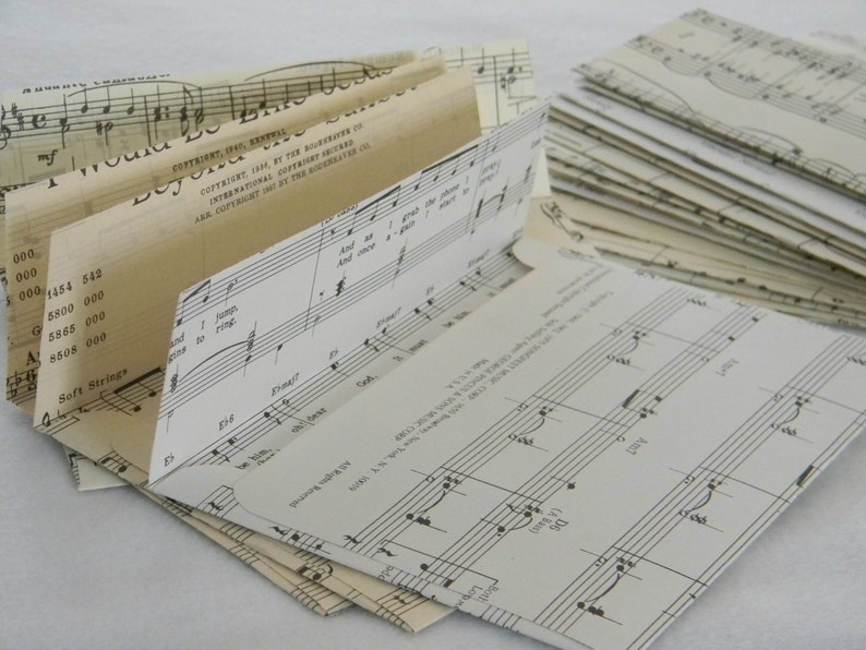 Vintage Music envelopes Etsy