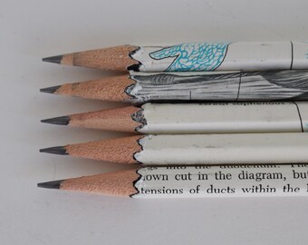 Hand wrapped pencils/ Medical Book/ Medical Student/ Human Body/ Anatomy/ Graphite pencil/ HB 2/ office supplies/ Gift set