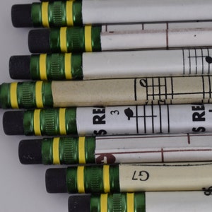 Hand wrapped Music Sheet Pencils image 6