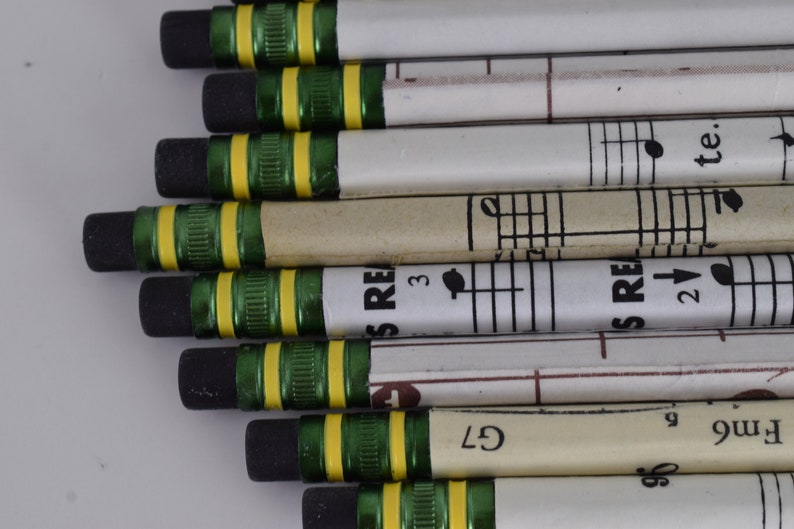 Hand wrapped Music Sheet Pencils image 6