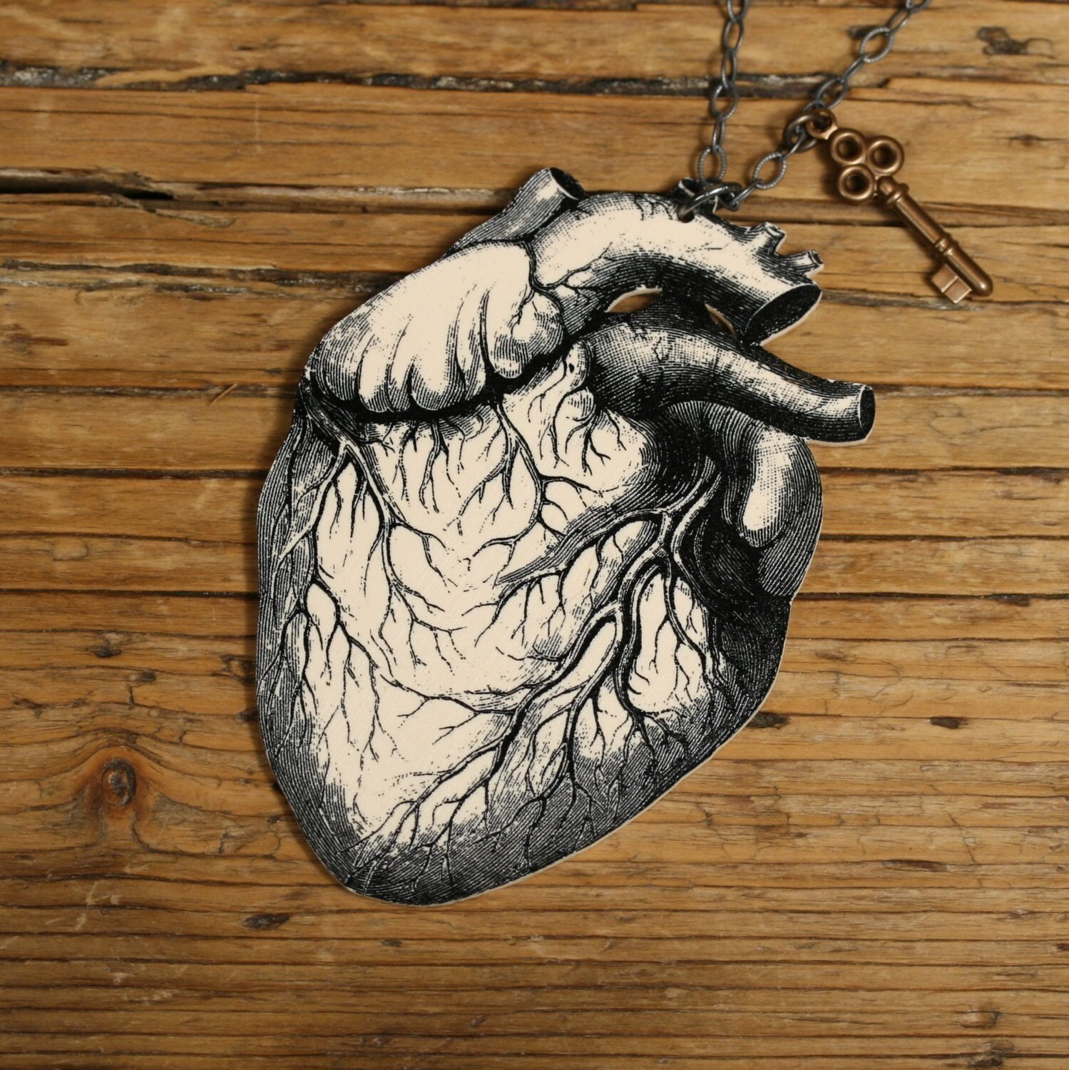 Anatomical Heart Necklace Anatomical Jewelry Anatomical Etsy