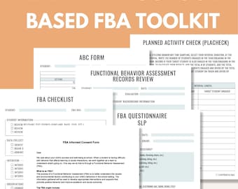 Kit di strumenti FBA ampliato per la scuola / Moduli ABA digitali per valutazioni comportamentali funzionali
