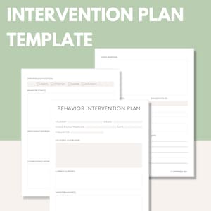 Peut inclure: Un modèle de plan d'intervention comportementale imprimable avec des sections pour les informations sur l'élève, les interventions antécédentes et consécutives, les soutiens actuels, les comportements cibles et la réponse aux crises. Le modèle est conçu pour être utilisé dans les milieux éducatifs.