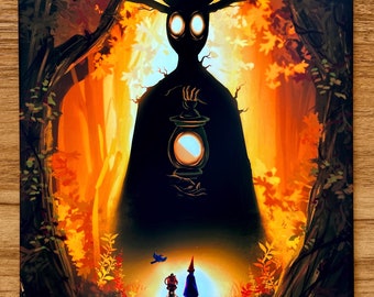 The Beast | Art Print, Over the Garden Wall Inspired Poster, Wall Art