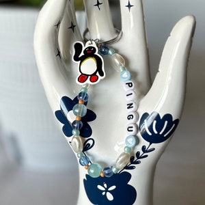 Pingu Keychain Handmade Beaded