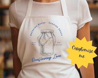 Custom Sourdough Apron – 'New Mercies Every Morning' Christian Baking Gift for Bakers. Faith Gifts. Personalized Bakery.