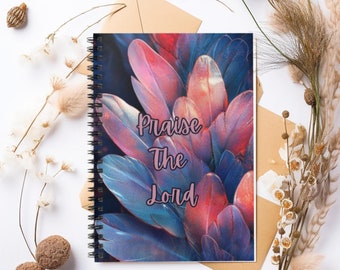 Preis den Herrn. Christliche Zeitschrift. Feder Notizbuch, Inspiration, Glaube-basiertes Journal. Spiralblock.Gratitude. 2025 Gebetstagebuch.