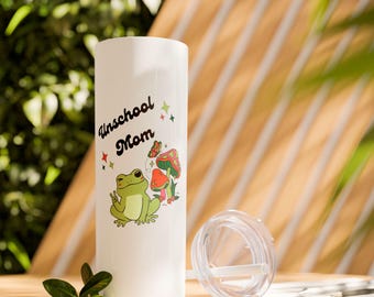 Unschool Mom Tumbler. 20 oz skinny tumbler. Glitter Tumbler. Homeschool Mom Gift. Unschool Mom Cup. Insulated Cup. Unschooling Gift.