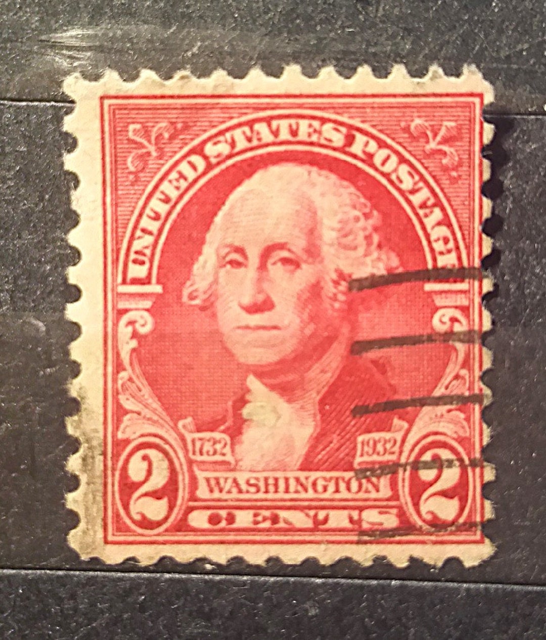 Rare USA Stamp 1932, Washington, 2cent Red Etsy