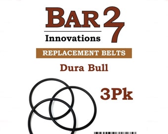 3 PACK Replacement Belts for DURA BULL Rock Tumbler brass