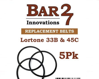 5 PACK Replacement Belts for Lortone Rock Tumbler Models 33B or 45C brass