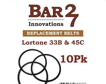 10 PACK Replacement Belts for Lortone Rock Tumbler Models 33B or 45C brass