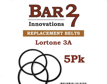 5 PACK Replacement Belts for Lortone Rock Tumbler Model 3A brass