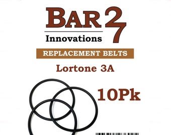 Paquete de 10 correas de repuesto para pulidora de rocas Lortone modelo 3A (latón)