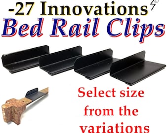 4 CLIPS Antique Flat Top Rail Iron Bed-Modern Box Spring/Mattress Conversion Kit stabilizers rails Locking Bracket