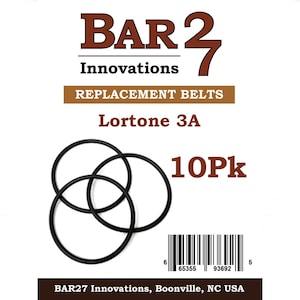 10 PACK Replacement Belts for Lortone Rock Tumbler Model 3A brass
