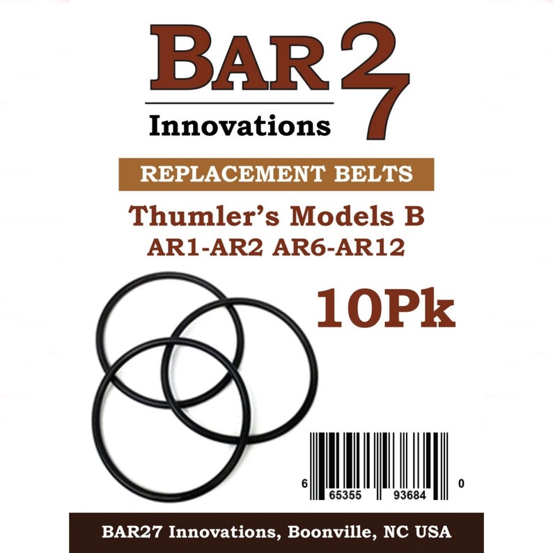 10 PACK Replacement Belts for Thumler/'s Tumbler Models B AR-1,2,6,12 brassrock