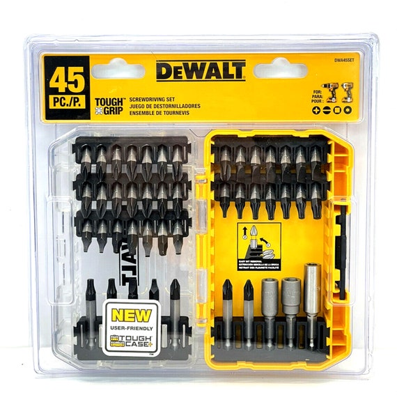 DEWALT TOUGH GRIP 45-Piece Steel Hex Shank Screwdriver Bit Set DEWALT TOUGH GRIP 45-Piece Steel Hex Shank Screwdriver Bit Set