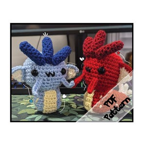Gyarados Chibi Crochet Pattern PDF