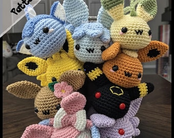 Eeveelution Crochet Sploot Set - Patterns