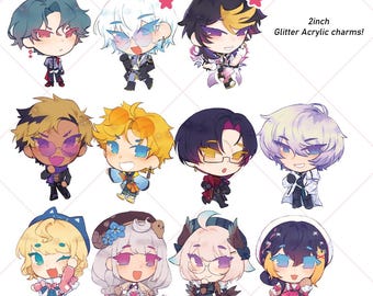 Nijisanji EN Glitter Epoxy 2" Charms