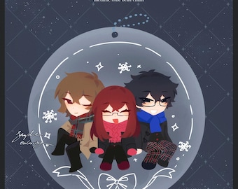 Royal Trio 6cm Frosted Acrylic Charm