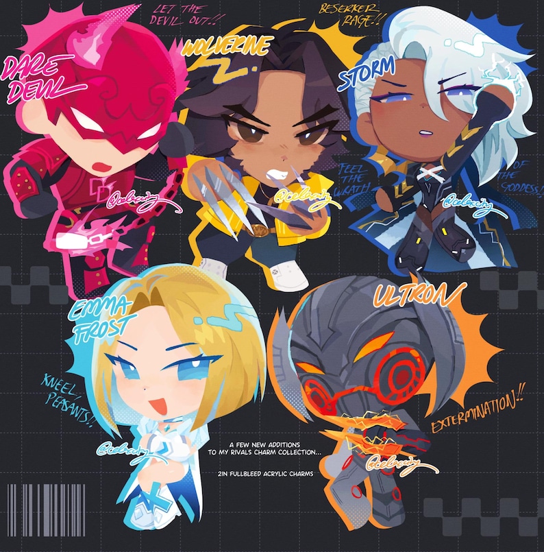 Marvel Rivals Fullbleed Acrylic 2" Charms image 6
